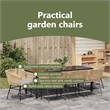 vidaXL Garden Dining Set 9 pcs Brown Powder-Coated Steel