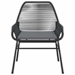 vidaXL 5 Piece Patio Dining Set with Cushions Black Poly Rattan Glass