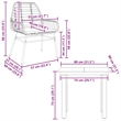 vidaXL 3 Piece Patio Dining Set with Cushions Brown Poly Rattan Glass