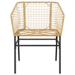vidaXL 3 Piece Patio Dining Set Brown Poly Rattan Glass