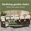 vidaXL Garden Dining Set 9 pcs Brown Poly Rattan
