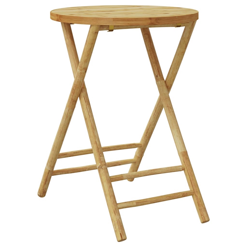 vidaXL Folding Bistro Set 3 pcs with Cushions Bamboo