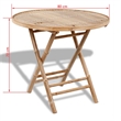 vidaXL 5 Piece Folding Patio Dining Set Bamboo