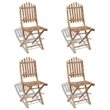 vidaXL 5 Piece Folding Patio Dining Set Bamboo