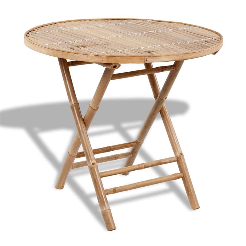vidaXL 5 Piece Folding Patio Dining Set Bamboo