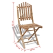 vidaXL 5 Piece Folding Patio Dining Set Bamboo