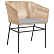 vidaXL 5 Piece Patio Dining Set with Cushions Brown Poly Rattan Glass