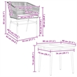 vidaXL 5 Piece Patio Dining Set with Cushions Gray Poly Rattan Glass