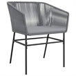 vidaXL 5 Piece Patio Dining Set with Cushions Gray Poly Rattan Glass
