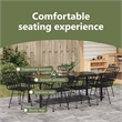 vidaXL Garden Dining Set 9 pcs Black Powder-Coated Steel