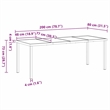 vidaXL Garden Dining Set 9 pcs Black Powder-Coated Steel