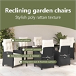 vidaXL Garden Dining Set 7 pcs Black Poly Rattan