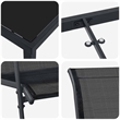 vidaXL Garden Dining Set 5 pcs Black Powder-Coated Steel