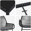 vidaXL Garden Dining Set 7 pcs Black Poly Rattan
