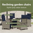 vidaXL Garden Dining Set 5 pcs Grey Poly Rattan