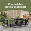vidaXL Garden Dining Set 9 pcs Black Powder-Coated Steel
