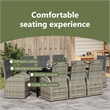 vidaXL Garden Dining Set 9 pcs Grey Poly Rattan