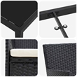 vidaXL Garden Dining Set 7 pcs Black Poly Rattan