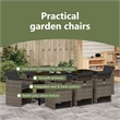 vidaXL Garden Dining Set 9 pcs Grey Poly Rattan