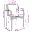 vidaXL Garden Dining Set 7 pcs Grey Poly Rattan