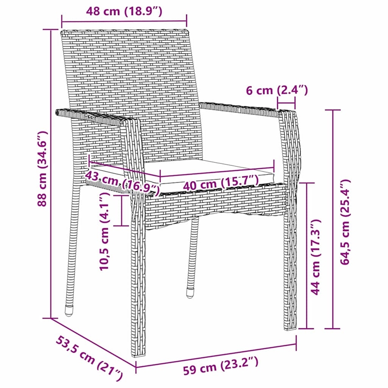 vidaxl garden dining set 7 pcs grey poly rattan