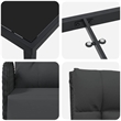 vidaXL Garden Dining Set 7 pcs Black Poly Rattan