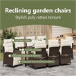 vidaXL Garden Dining Set 9 pcs Brown Poly Rattan