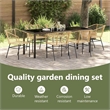 vidaXL Garden Dining Set 7 pcs Brown Poly Rattan