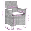 vidaXL Garden Dining Set 7 pcs Beige Poly Rattan
