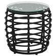 vidaXL 3 Piece Bistro Set Poly Rattan Black