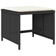 vidaXL Garden Dining Set Black/Brown Poly Rattan Large Collapsible