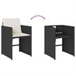 vidaXL Garden Dining Set Black/Brown Poly Rattan Large Collapsible