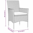 vidaXL Garden Dining Set 7 pcs Grey Poly Rattan