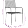 vidaXL Garden Dining Set 7 pcs Grey Poly Rattan