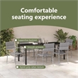 vidaXL Garden Dining Set 7 pcs Grey Poly Rattan