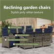 vidaXL Garden Dining Set 9 pcs Grey Poly Rattan