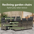 vidaXL Garden Dining Set 9 pcs Grey Poly Rattan