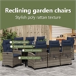 vidaXL Garden Dining Set 9 pcs Grey Poly Rattan