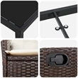 vidaXL Garden Dining Set 7 pcs Brown Poly Rattan