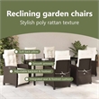vidaXL Garden Dining Set 7 pcs Brown Poly Rattan