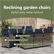 vidaXL Garden Dining Set 9 pcs Grey Poly Rattan