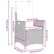 vidaXL Garden Dining Set 7 pcs Beige Poly Rattan