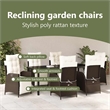 vidaXL Garden Dining Set 7 pcs Brown Poly Rattan