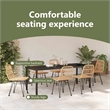 vidaXL Garden Dining Set 7 pcs Brown Powder-Coated Steel