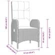 vidaXL Garden Dining Set 7 pcs Grey Poly Rattan