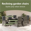 vidaXL Garden Dining Set 7 pcs Grey Poly Rattan