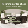 vidaXL Garden Dining Set 7 pcs Brown Poly Rattan