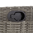 vidaXL 3 Piece Patio Dining Set with Cushions Gray Poly Rattan