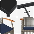 vidaXL Garden Dining Set 5 pcs Grey and Black Rattan