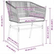 vidaXL Garden Dining Set 7 pcs Grey Powder-Coated Steel